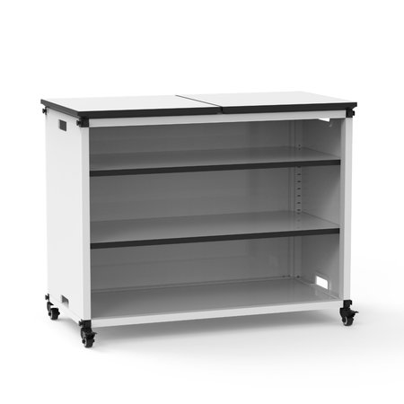 LUXOR Modular Classroom Bookshelf - Wide Module with Casters and Tabletop MBSCB03